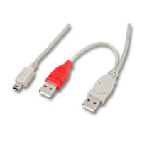 EFB Elektronik USB B mini - 2x USB A, 1m USB Kabel USB 2.0 Mini-USB B 2 x USB A