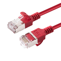 Microconnect V-FTP6A005R-SLIM networking cable Red 0.5 m Cat6a U/FTP (STP)