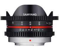 Samyang 7.5mm T3.8 Cine UMC Fish-eye, MFT SLR Objetivo de ojo de pez Negro
