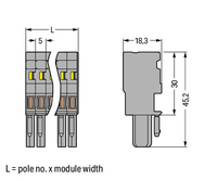 Wago 769-102 blok zaciskowy Szary