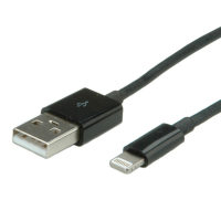 Value USB A/Lightning 1m Zwart