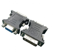 Gembird A-DVI-VGA-BK tussenstuk voor kabels DVI-A VGA 15-pin Zwart, Metallic