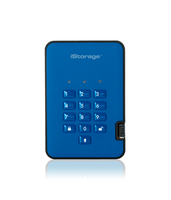 iStorage diskAshur2 256-bit 2TB USB 3.1 secure encrypted solid-state drive - Blue IS-DA2-256-SSD-2000-BE