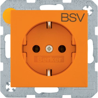 Berker Steckdose SCHUKO, Aufdruck BSV, S.1/B.3/B.7 matt orange