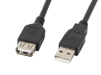 Lanberg CA-USBE-10CC-0050-BK kabel USB USB 2.0 5 m USB A Czarny
