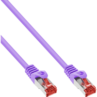 InLine Patch Cable S/FTP PiMF Cat.6 250MHz PVC copper purple 10m