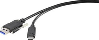Renkforce RF-3386040 csatlakozó átlakító USB 3.2 Type A USB-C Fekete