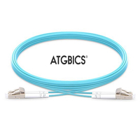 ATGBICS LC-LC OM4, Fibre Optic Cable, Multimode, Duplex, Aqua, 50m