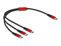 DeLOCK 86712 USB-kabel 0,3 m USB 2.0 USB C 3 x USB C Zwart, Rood