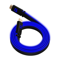 Floating Grip FG-HDMILED-300-BLUE HDMI-Kabel 3 m HDMI Typ A (Standard) Schwarz
