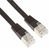 Equip Cat.6A S/FTP Flat Patch Cable, 1m, black