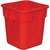 Eckiger Abfalleimer 4-eckige BRUTE®-Behälter, 106 l, rot