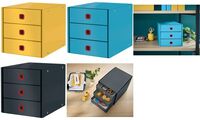 LEITZ Schubladenbox Click & Store Cosy, 3 Schübe, blau (80536861)
