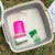 Relaxdays Spülschüssel mit Ablauf, faltbares Waschbecken, 9 L, Abwaschschüssel Camping, HxBxT 20 x 31 x 31 cm, weiß-grau