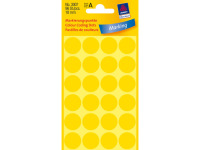 etiket Zweckform 18mm rond 4 vel a 24 etiketjes geel