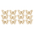 Butterfly: 10cm: on Clip: Gold Glitter: 12 Pieces