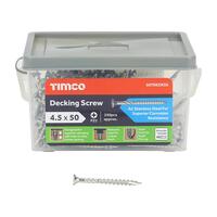 TIMco 4.5 x 50mm Classic Stainless Steel Decking Screws Tub Qty 250