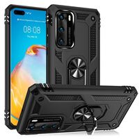 NALIA Ring Cover compatible with Huawei P40 Case, Shockproof Kickstand Mobile Skin with 360° Rotating Finger Holder, Slim Protective Hardcase & Silicone Bumper, for Magnetic Car...