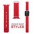 NALIA Silicone Bracelet Ocean Style Smart Watch Strap compatible with Apple Watch Strap Ultra/SE & Series 8/7/6/5/4/3/2/1, 42mm 44mm 45mm 49mm, iWatch Sports-Band Men Women Red