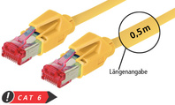 Crossoverkabel S/FTP, PiMF, Cat 6, gelb, 10,0 m