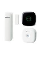 Kit di sicurezza Panasonic per sorveglianza domestica.