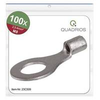 Quadrios 23C509 Gyűrűs kábelsaru Keresztmetszet (max.)=4 mm² Lyuk Ø=8.5 mm Szigetelés nélkül 100 db