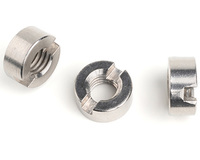 M2 SLOTTED ROUND NUT DIN 546 A1 STAINLESS STEEL