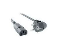 extension cable H05VV-F3G1,5 grey L:0,5m,CEE7/7/C13 Külso tápkábelek