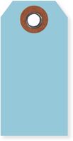 Anhängeetiketten - Blau, 4 x 8 cm, Manilakarton, Mit Metallöse, Für innen