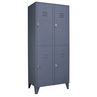 Steel locker with stud feet