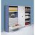 Office shelving cupboard system with rear and side walls