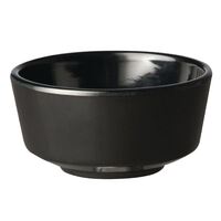 APS Float Round Bowl in Black Made of Melamine with Distinctive Base - 55mm