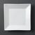 Olympia Whiteware Plates in White Porcelain - Square Wide Rim - 250mm Pack of 6