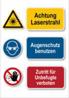Sicherheitszeichen-Schild - Mehrfarbig, 21 x 29.7 cm, Folie, Selbstklebend