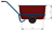 fetra® Handwagen, Ladefläche 910 x 585 mm, offen mit Rand, Kunststoffwanne 200 l, Vollgummiräder