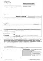 Antrag Mahn- und Vollstreckungsbescheid Arbeitsgericht - SD, 1x5 Blatt, DIN A4