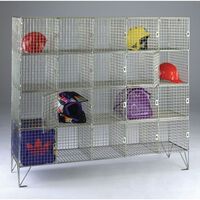 Wire mesh multi-compartment locker