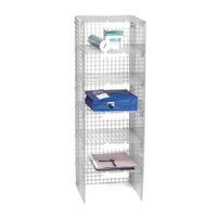Coloured wire mail sort units, grey, 6 compartments
