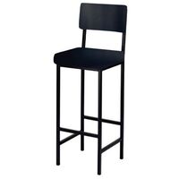 Square tube high stool with back support and anti microbial vinyl