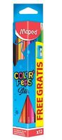 Maped Color`Peps színes ceruza készlet hegyezővel, 12 különböző szín (183213)