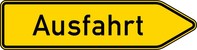 Verkehrszeichen VZ 333.1 Ausfahrt von anderen Straßen außerhalb, der Autobahn (in gelb) 500 x 2000, 2mm flach RA 2
