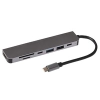 USB-C Multiport Hub to 2x USB-A 3.0 / HDMI / 2x USB-C / SD & MicroSD Card Reader