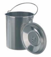 1.0l Transport containers with lid and handle 18/10 steel