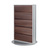 Présentoir de comptoir FlexiSlot® "Style" à panneaux rainurés | aspect bois foncé