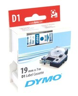 Feliratozó szalag DYMO D1 19mm x 7m fehér alapon kék írásszín