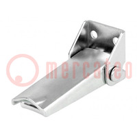 Clasp; stainless steel; W: 25.5mm; L: 67mm; 1000N; Plating: zinc
