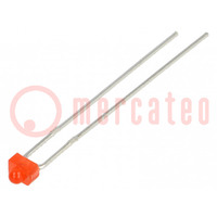 LED; 1.8mm; red; 18÷26mcd; 50°; Front: convex; 2÷2.8V; No.of term: 2