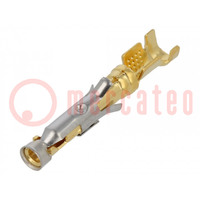 Contact; female; gold-plated; 1.5mm2; HD.M; crimped; for cable