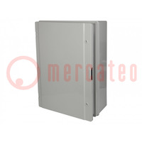 Enclosure: wall mounting; X: 511mm; Y: 711mm; Z: 253mm; ABS; grey