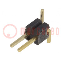 Connector: pin; pin header; mannelijk; PIN: 2; verticaal; 1,27mm